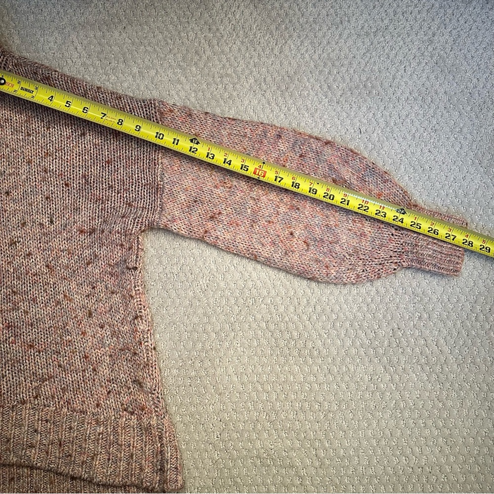Ann Taylor Speckled Pastel Metallic Mock Neck Sweater Cozy Quiet Luxury | Medium - Picture 6 of 7